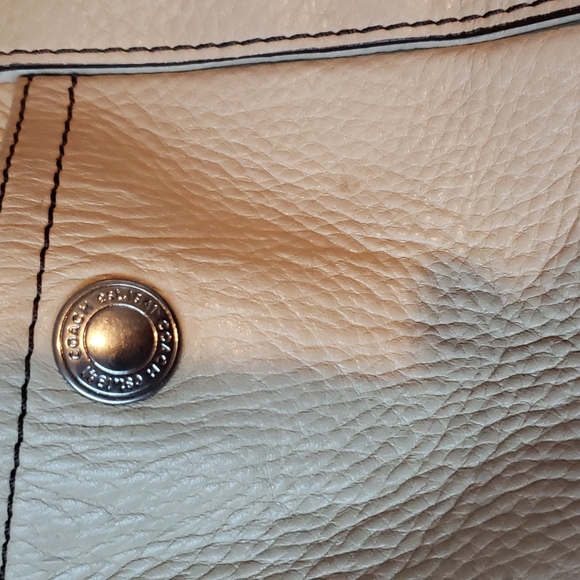 Coach Leather Tan Tote Purse Bag - Picture 10 of 12